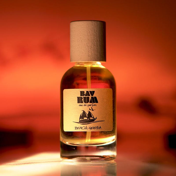 Bay Rum EDP 50ml by Beach Geeza Fragrances - A deep boozy spicy aromatic and woody eau de parfum for cool fall or cold winter seasons.