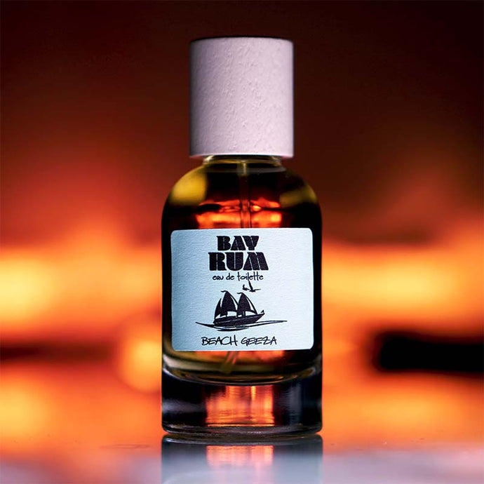Bay Rum EDT 50ml by Beach Geeza Fragrances - A light boozy spicy woodsy and aromatic eau de toilette for cool fall or cold winter evenings.