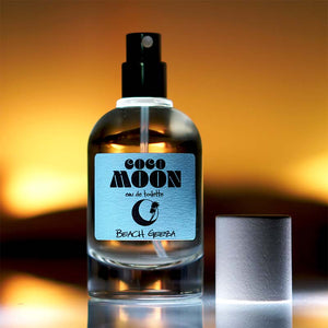 Coco Moon EDT 50ml by Beach Geeza Fragrances- A tropical coconut pineapple woody eau de parfum for warm or hot weather or to wear anytime.