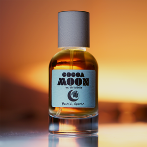 Cocoa Moon EDP 50ml by Beach Geeza - A chocolate coconut woody vacation fragrance for cool fall and cold winter weather.