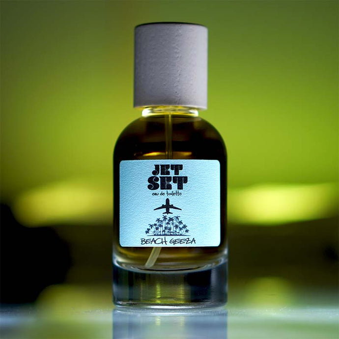 Jet Set EDT 50ml by Beach Geeza Fragrances - A sophisticated fresh green fougere eau de toilette for gentlemen or assertive women for warm spring or hot summer weather.