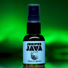 Load image into Gallery viewer, Juniper Java EDT 15ml by Beach Geeza Fragrances - A barbershop woody citrus green exotic eau de toilette for warm spring or  hot summer weather.